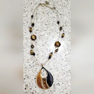 Brown bronze necklace